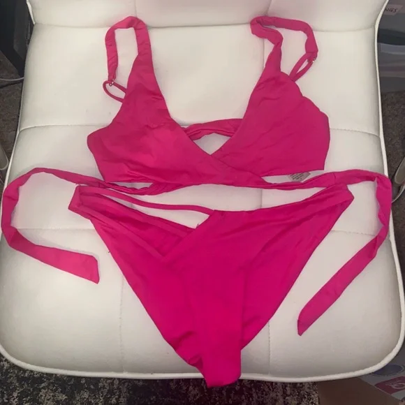 Beach Bunny Barbie Pink Bikini Set